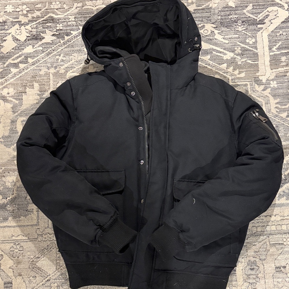 Pajar Men's Black Hooded Bomber Jacket